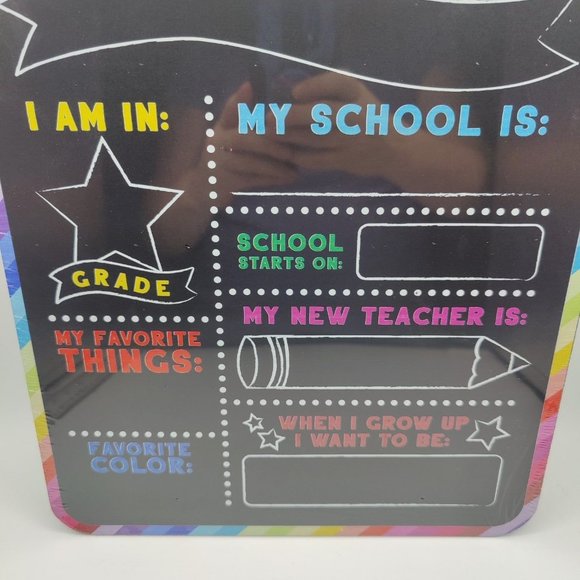 First and last day of school reversible chalk board NEW 16 x 11 in School Photo… - Picture 4 of 6